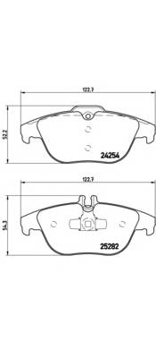 BREMBO P 50 104 Комплект тормозных колодок,