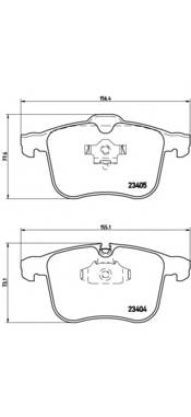 BREMBO P 59 046 Комплект тормозных колодок,