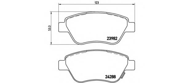 BREMBO P 59 051 Комплект тормозных колодок,