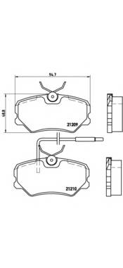 BREMBO P 61 035 Комплект тормозных колодок,