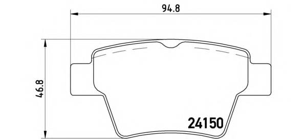 BREMBO P 61 080 Комплект тормозных колодок,