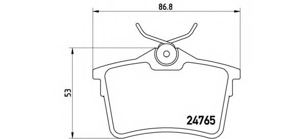 BREMBO P 61 084 Комплект тормозных колодок,