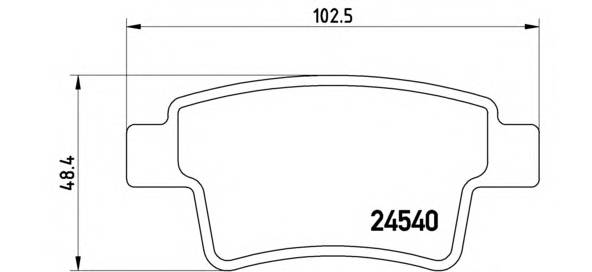 BREMBO P 61 085 Комплект тормозных колодок,