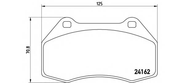 BREMBO P 68 036 Комплект гальмівних колодок,