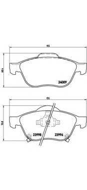 BREMBO P 83 043 Комплект гальмівних колодок,