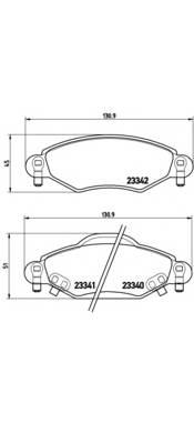 BREMBO P 83 053 Комплект гальмівних колодок,