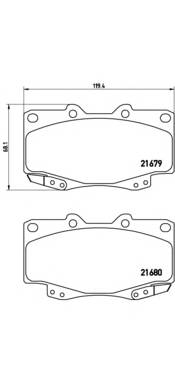 BREMBO P 83 069 Комплект тормозных колодок,