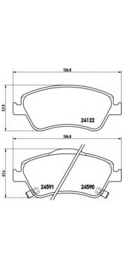 BREMBO P 83 079 Комплект тормозных колодок,