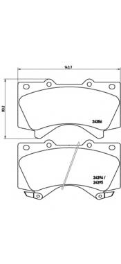 BREMBO P 83 107 Комплект тормозных колодок,