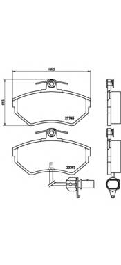 BREMBO P 85 044 Комплект гальмівних колодок,