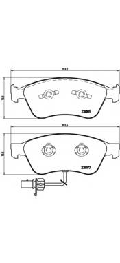 BREMBO P 85 087 Комплект гальмівних колодок,