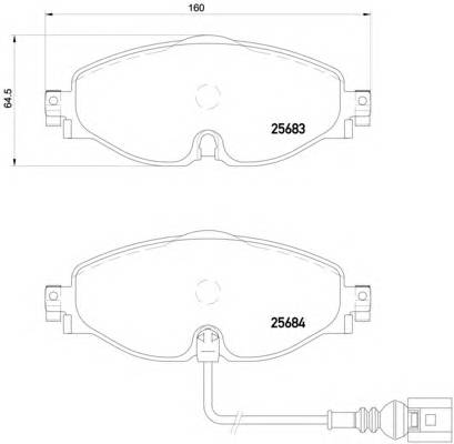 BREMBO P 85 126 Комплект гальмівних колодок,