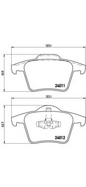 BREMBO P 86 019 Комплект гальмівних колодок,