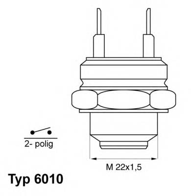 WAHLER 6010.95D Термовыключатель, вентилятор радиатора;