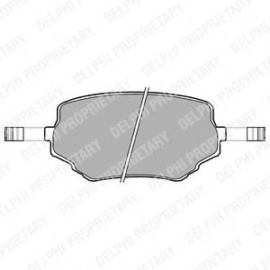 DELPHI LP1015 Комплект гальмівних колодок,