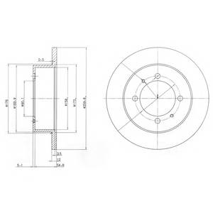 DELPHI BG3609 Гальмівний диск