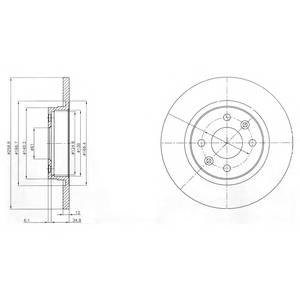 DELPHI BG4045 Тормозной диск