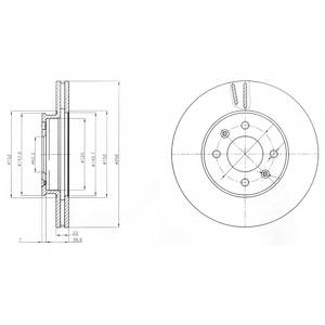 DELPHI BG4096 Тормозной диск