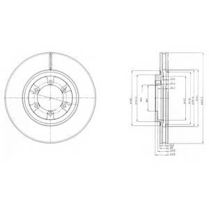 DELPHI BG4133 Гальмівний диск