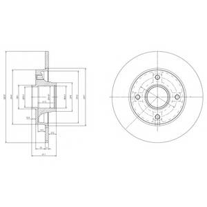 DELPHI BG9021RS Тормозной диск