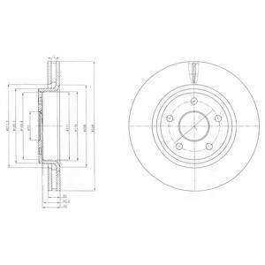 DELPHI BG9058 Тормозной диск