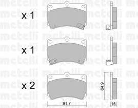 METELLI 22-0196-0 Комплект тормозных колодок,