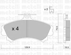 METELLI 22-0216-0 Комплект тормозных колодок,