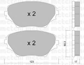 METELLI 22-0430-0 Комплект тормозных колодок,