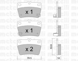 METELLI 22-0431-0 Комплект гальмівних колодок,