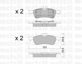 METELLI 22-0556-0 Комплект тормозных колодок,