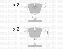 METELLI 22-0560-0 Комплект гальмівних колодок,