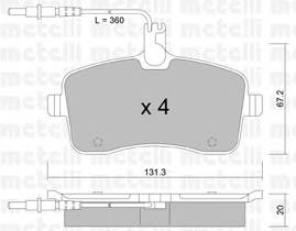 METELLI 22-0600-0 Комплект тормозных колодок,