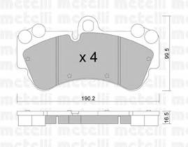 METELLI 22-0653-0 Комплект гальмівних колодок,