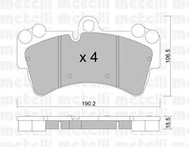 METELLI 22-0654-0 Комплект гальмівних колодок,