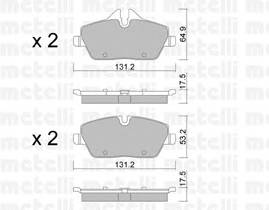 METELLI 22-0664-0 Комплект гальмівних колодок,