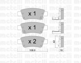 METELLI 22-0790-0 Комплект гальмівних колодок,