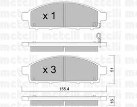 METELLI 22-0791-0 Комплект тормозных колодок,