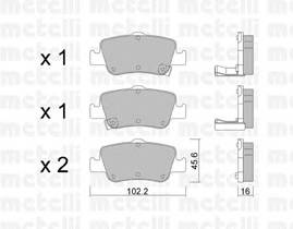 METELLI 22-0796-0 Комплект гальмівних колодок,