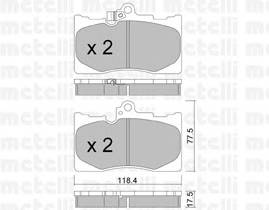 METELLI 22-0799-0 Комплект тормозных колодок,