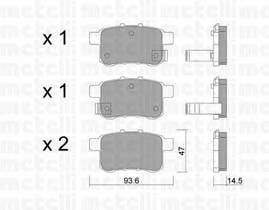 METELLI 22-0868-0 Комплект тормозных колодок,