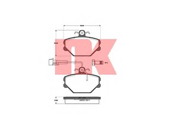 NK 222325 Комплект тормозных колодок,