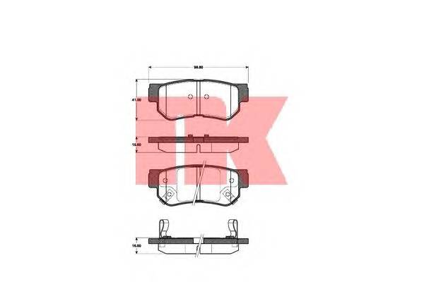 NK 223411 Комплект тормозных колодок,