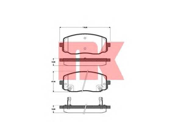 NK 223513 Комплект тормозных колодок,