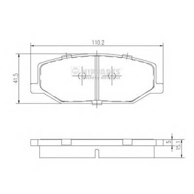 NIPPARTS J3608003 Комплект тормозных колодок,