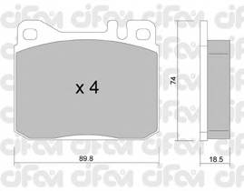 CIFAM 822-011-2 Комплект гальмівних колодок,