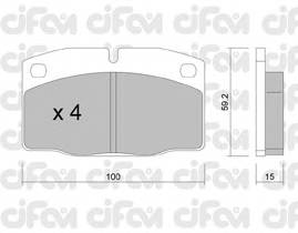 CIFAM 822-044-0 Комплект тормозных колодок,