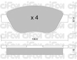 CIFAM 822-322-1 Комплект гальмівних колодок,