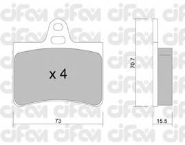 CIFAM 822-333-0 Комплект тормозных колодок,