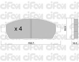 CIFAM 822-406-0 Комплект гальмівних колодок,