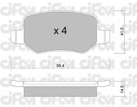 CIFAM 822-565-0 Комплект гальмівних колодок,